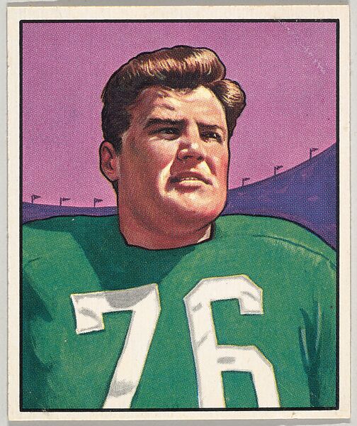Card Number 96, Frank Kilroy, Guard, Philadelphia Eagles, from the Bowman Football series (R407-2) issued by Bowman Gum, Issued by Bowman Gum Company, Commercial color lithograph 