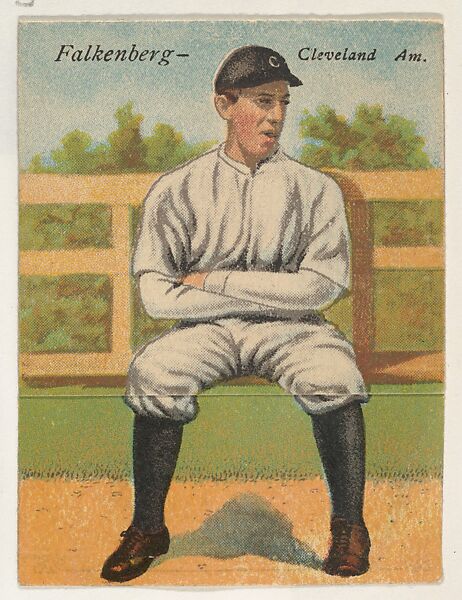 Falkenberg, Cleveland, American League, from the Mecca Double Folder series (T201), Issued by Mecca Cigarettes (American), Commercial color lithograph 