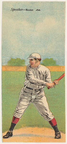 Speaker, Boston, American League, from the Mecca Double Folder series (T201), Issued by Mecca Cigarettes (American), Commercial color lithograph 