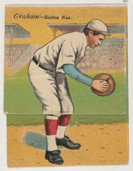 Graham, Boston, National League, from the Mecca Double Folder series (T201), Issued by Mecca Cigarettes (American), Commercial color lithograph 