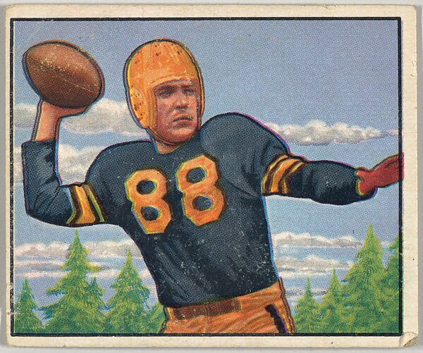 Issued by Bowman Gum Company Card Number 128, James Finks, Left