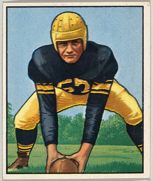 Card Number 126, Frank Sinkovitz, Center, Pittsburg Steelers, from the Bowman Football series (R407-2) issued by Bowman Gum, Issued by Bowman Gum Company, Commercial color lithograph 
