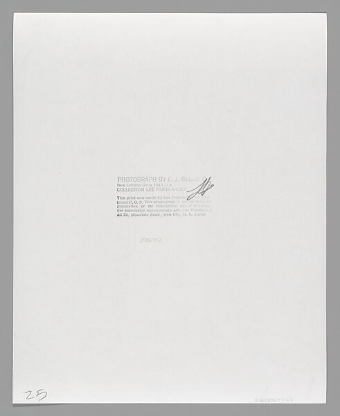 [Storyville Portrait], E. J. Bellocq (American, 1873–1949), Gelatin silver print from glass negative