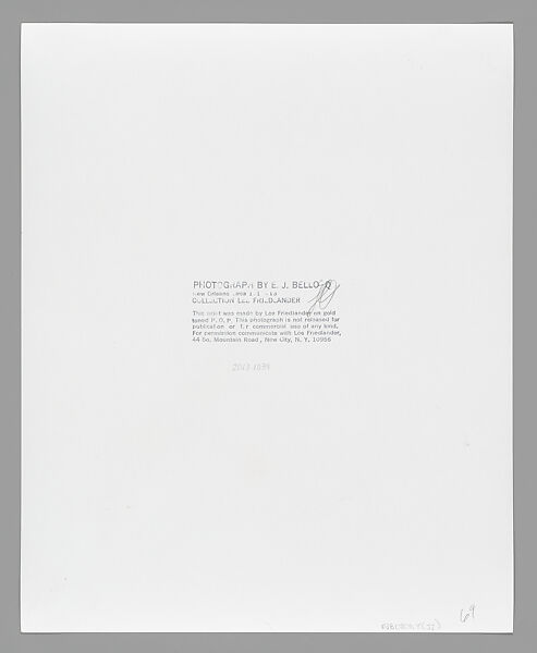 [Storyville Portrait], E. J. Bellocq (American, 1873–1949), Gelatin silver print from glass negative