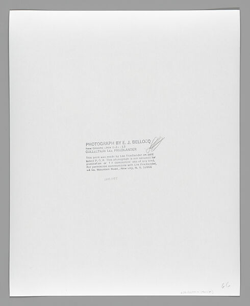 [Storyville Portrait], E. J. Bellocq (American, 1873–1949), Gelatin silver print from glass negative