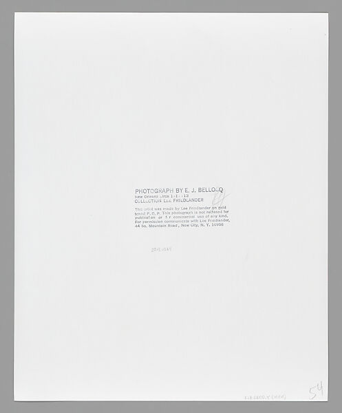 [Storyville Portrait], E. J. Bellocq (American, 1873–1949), Gelatin silver print from glass negative