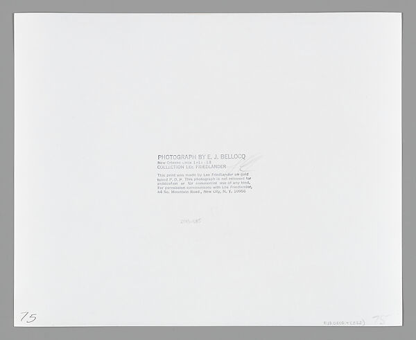 [Mahogany Hall, Storyville, New Orleans, Louisiana], E. J. Bellocq (American, 1873–1949), Gelatin silver print from glass negative