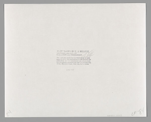 [Interior (Mohagany Hall?), Storyville, New Orleans, Louisiana], E. J. Bellocq (American, 1873–1949), Gelatin silver print from glass negative