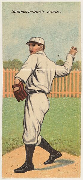 Summers, Detroit, American League, from the Mecca Double Folder series (T201), Issued by Mecca Cigarettes (American), Commercial color lithograph 
