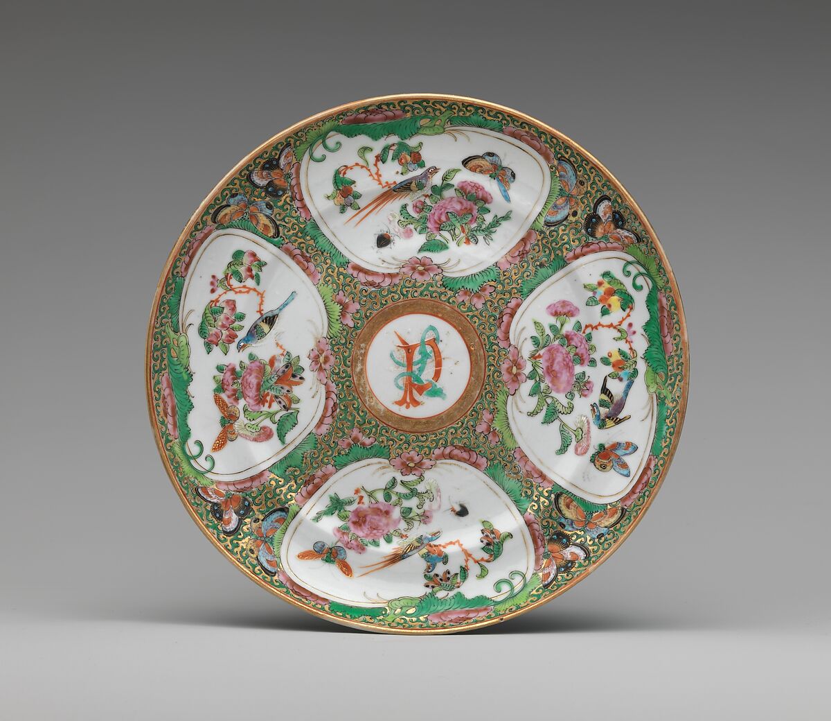 Plate, Porcelain, Chinese, for American market 