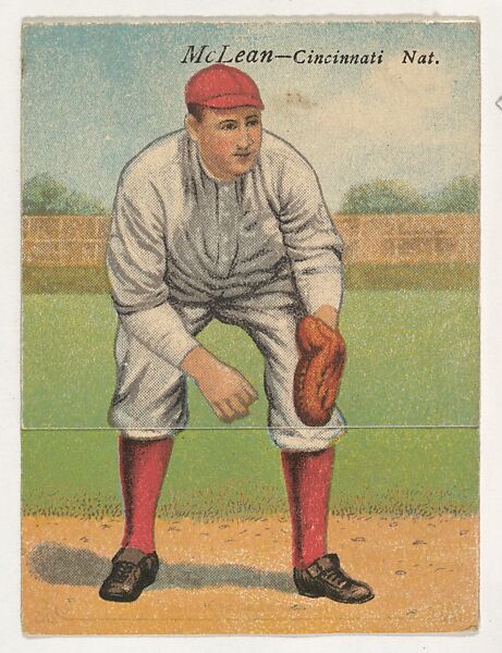 McLean, Cincinnati, National League, from the Mecca Double Folder series (T201), Issued by Mecca Cigarettes (American), Commercial color lithograph 