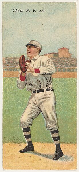 Chase, New York, American League, from the Mecca Double Folder series (T201), Issued by Mecca Cigarettes (American), Commercial color lithograph 