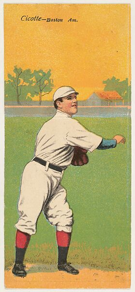 Cicotte, Boston, American League, from the Mecca Double Folder series (T201), Issued by Mecca Cigarettes (American), Commercial color lithograph 