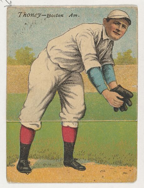 Thoney, Boston, American League, from the Mecca Double Folder series (T201), Issued by Mecca Cigarettes (American), Commercial color lithograph 