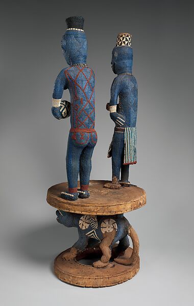 Throne of Njouteu, Grassfields carver and master beader, Wood, glass beads, cloth, cowrie shells, Bamileke