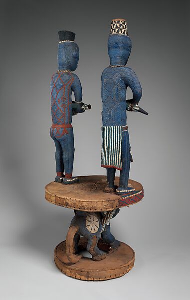 Throne of Njouteu, Grassfields carver and master beader, Wood, glass beads, cloth, cowrie shells, Bamileke