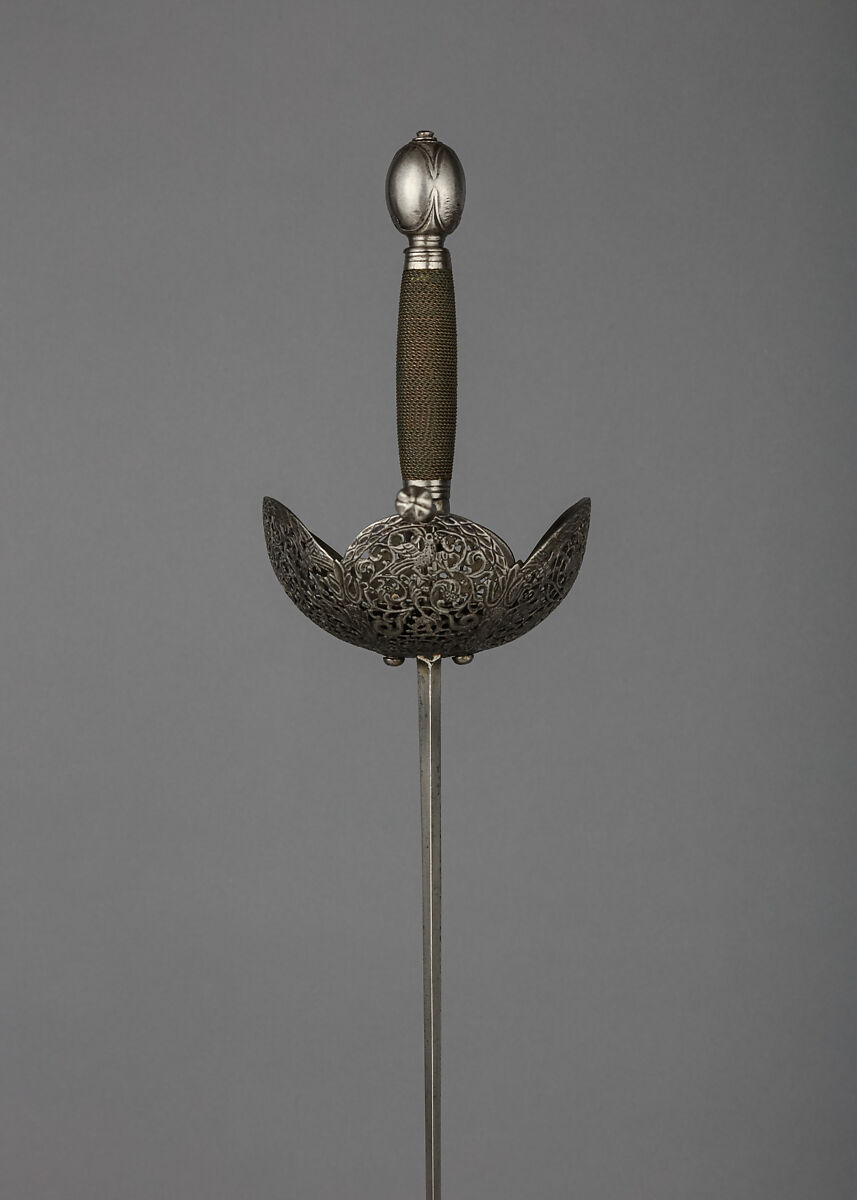 Cup-Hilted Rapier, Steel, Spanish
