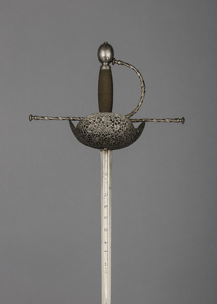 Cup-Hilted Rapier, Steel, Spanish