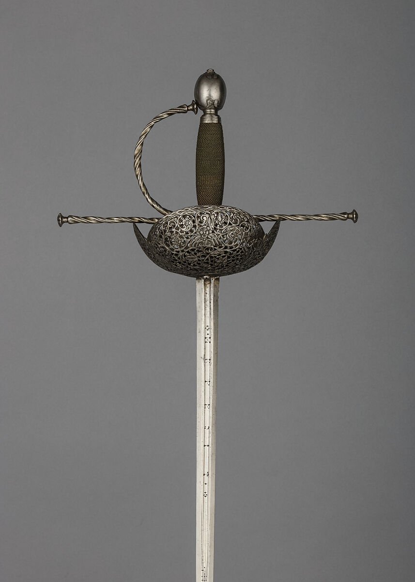 Cup-Hilted Rapier, Steel, Spanish 