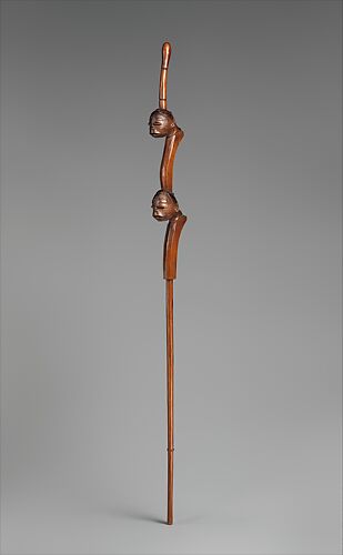 Simbo (ceremonial staff) with two heads 