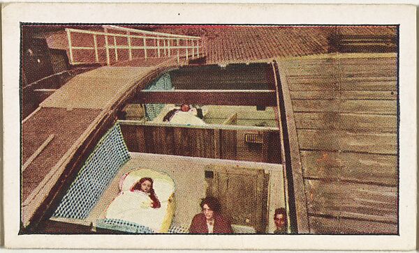Card No. 236, Floating Villages for Refugees on the Seine, from the World War I Scenes series (T121) issued by Sweet Caporal Cigarettes, Issued by American Tobacco Company, Photolithograph 