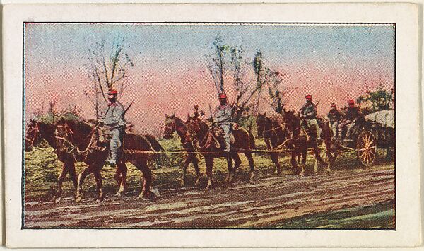 Card No. 237, Torrential Rains No Hindrance to Transportation of Austrian Commissariat, from the World War I Scenes series (T121) issued by Sweet Caporal Cigarettes, Issued by American Tobacco Company, Photolithograph 