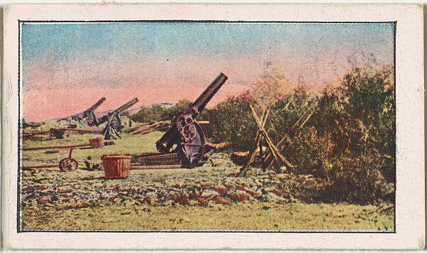 Card No. 241, The Famous Battery of 270 in Position, from the World War I Scenes series (T121) issued by Sweet Caporal Cigarettes, Issued by American Tobacco Company, Photolithograph 