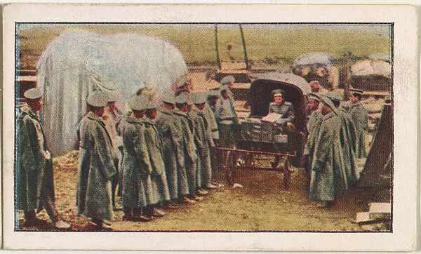 Card No. 242, Pay Day in the Russian Army, from the World War I Scenes series (T121) issued by Sweet Caporal Cigarettes, Issued by American Tobacco Company, Photolithograph 