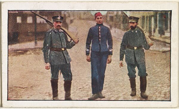 Card No. 246, Belgian Boy Captured, from the World War I Scenes series (T121) issued by Sweet Caporal Cigarettes, Issued by American Tobacco Company, Photolithograph 