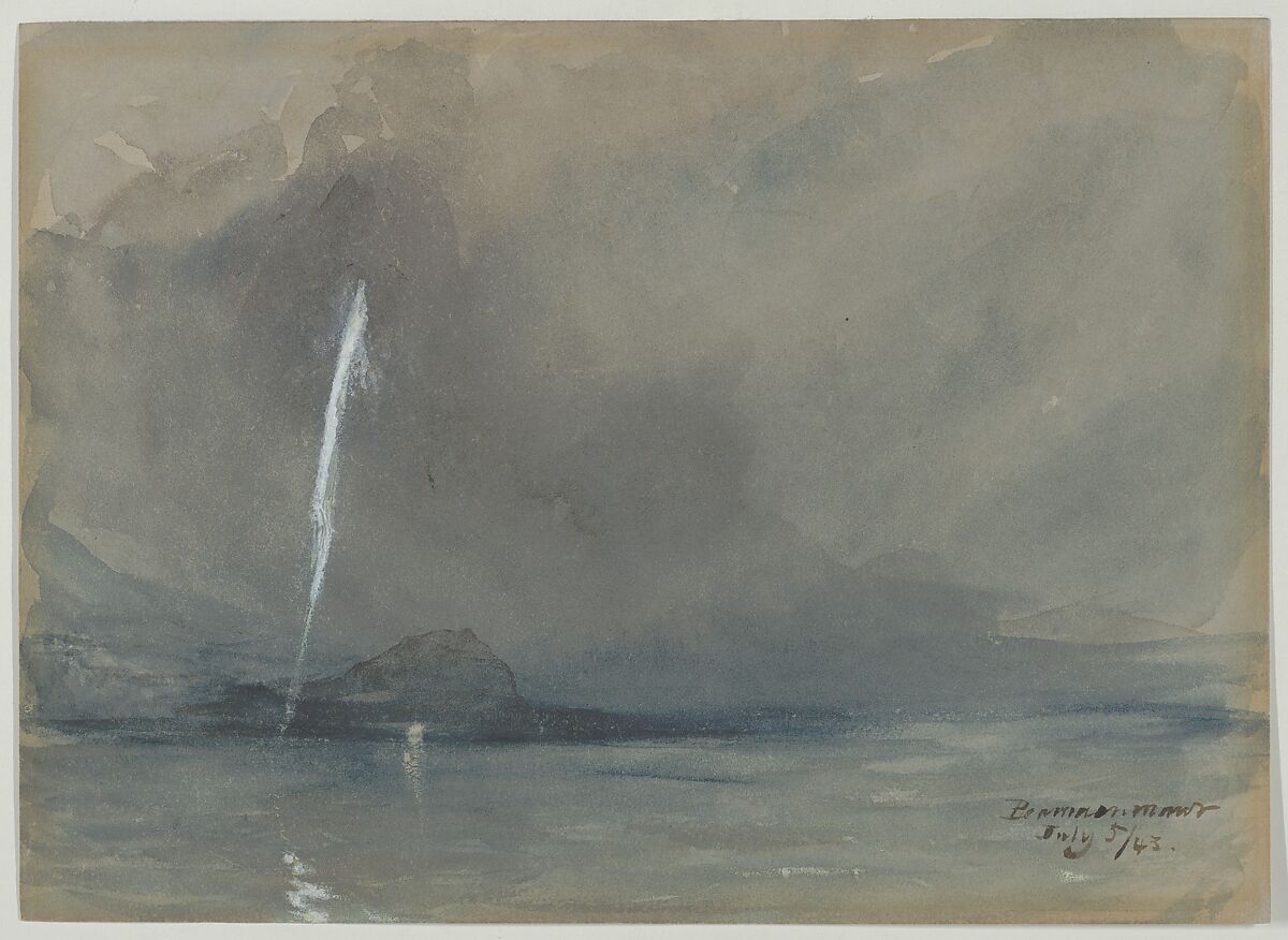 Beaumaris Mount, near Bangor, Wales, William Collingwood (British, Greenwich 1819–1903 Bristol), Watercolor and gouache (bodycolor) 