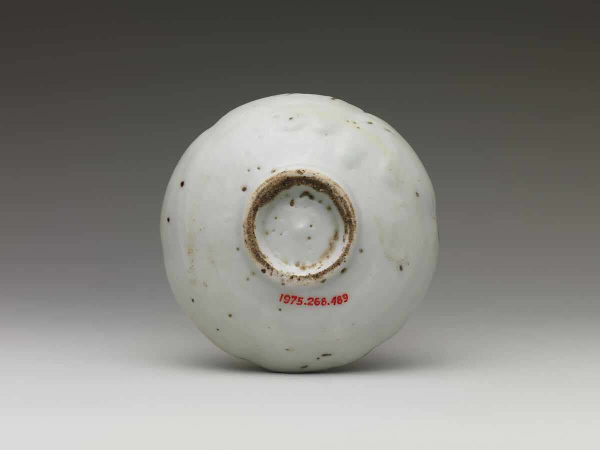 Set of Five Small Dishes (Kozara) with Flowering Plum and Warbler, Porcelain with cobalt blue under transparent glaze and iron-brown rim (Hizen ware, Arita type), Japan