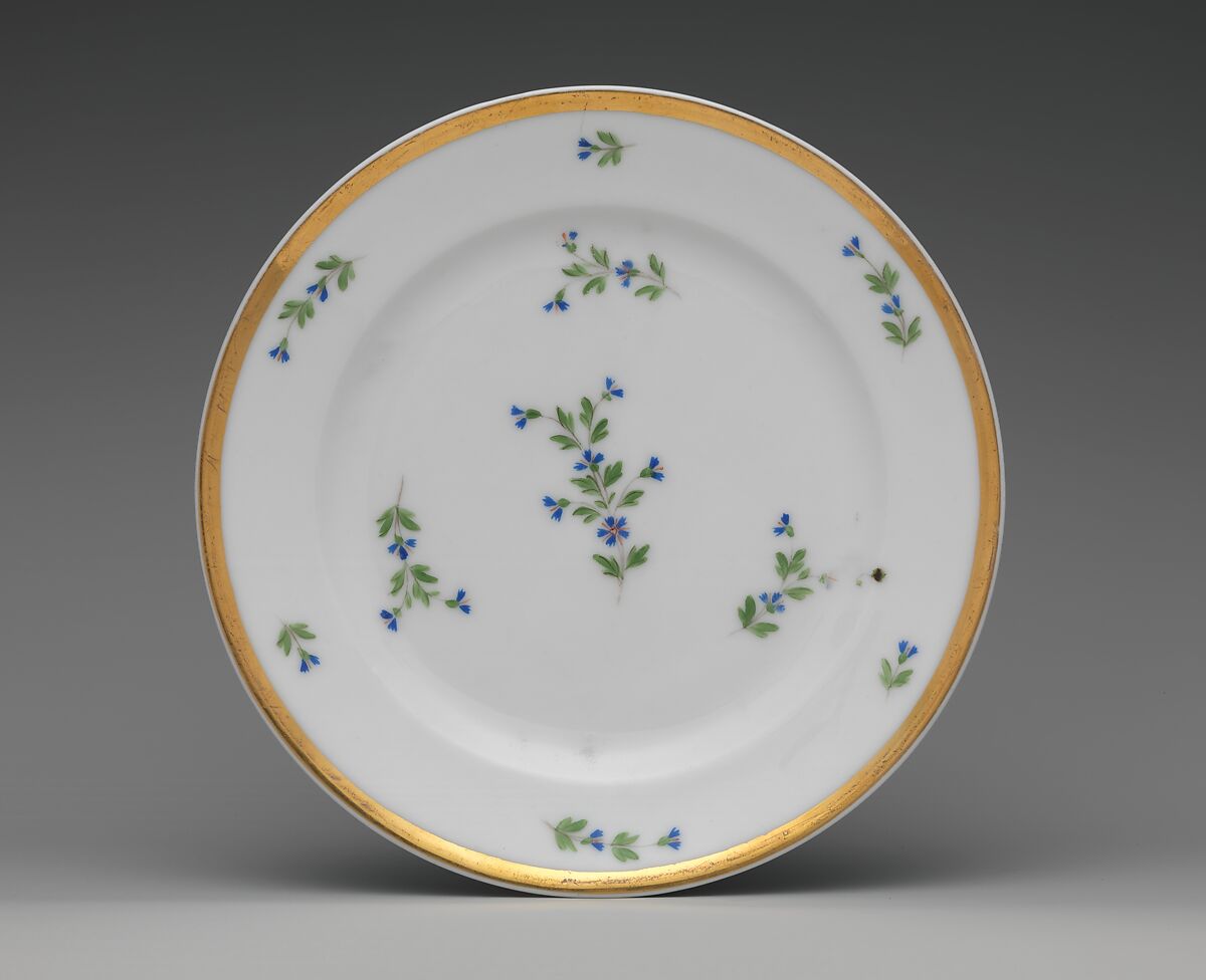 Plate, Porcelain, French 