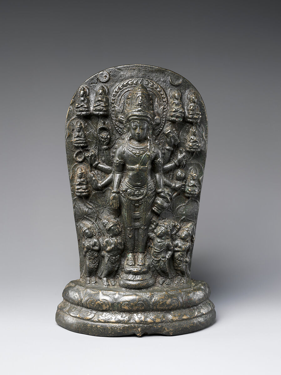 Candi Jago Plaque of the Bodhisattva Amoghapasa, Copper alloy, Indonesia (East Java) 