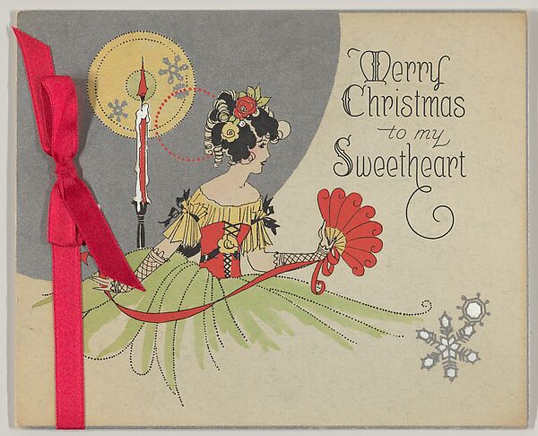 Merry Christmas to my Sweetheart, Anonymous, Commercial process and ribbon 