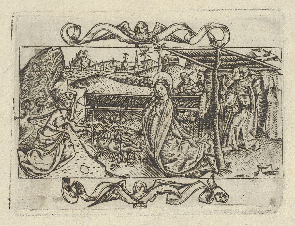 The Nativity, Israhel van Meckenem (German, Meckenem ca. 1440/45–1503 Bocholt), Engraving 