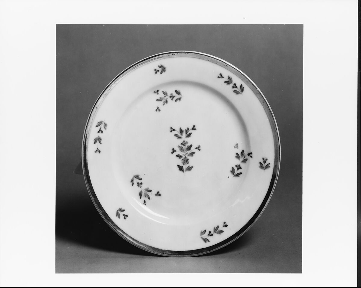Plate, Porcelain, French