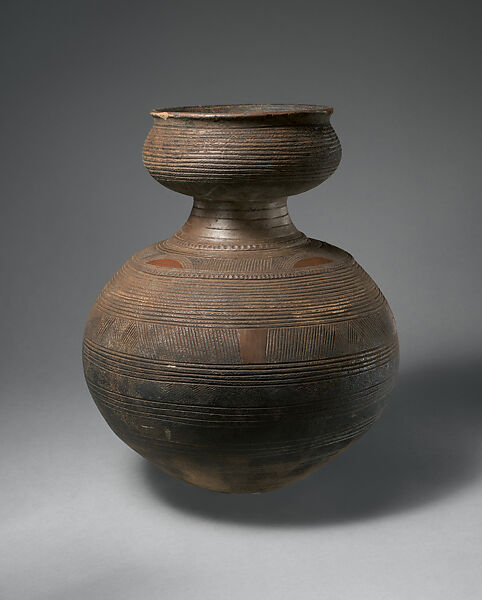 Water or Palm Wine Vessel, Terracotta, Nupe peoples 