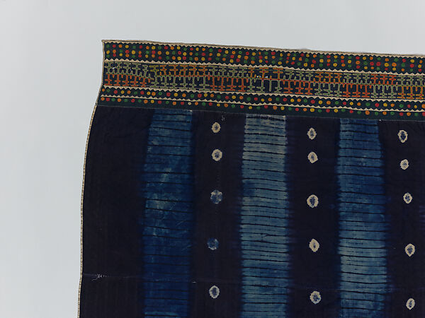 Embroidered Woman's Wrapper, Wodaabe-Fulani artist, Cotton, dye, Wodaabe-Fulani peoples