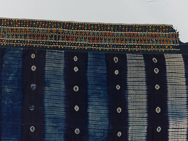 Embroidered Woman's Wrapper, Wodaabe-Fulani artist, Cotton, dye, Wodaabe-Fulani peoples