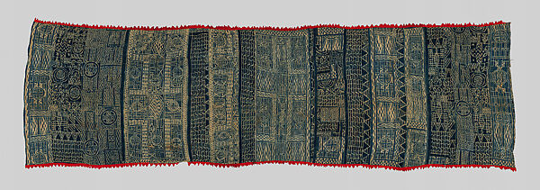 Royal display cloth (ndop), Cotton, wool, dyes, Bamileke peoples 