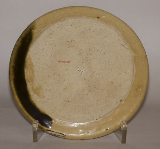 Plate with Chrysanthemum Design, Seto ware; stoneware with iron decoration, Japan