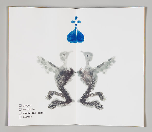 Russia: Rorschach Test, Mikhail Magaril (American, born Russia 1950), Artist's book containing fourteen ink jet prints with hand-coloring bound in a beige cloth binding with monoprint