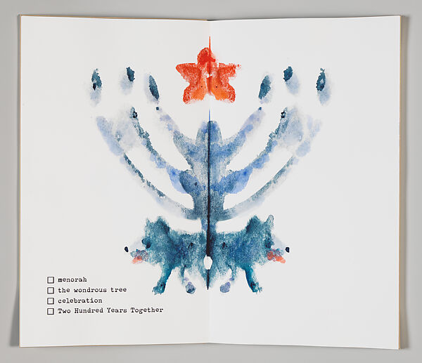 Russia: Rorschach Test, Mikhail Magaril (American, born Russia 1950), Artist's book containing fourteen ink jet prints with hand-coloring bound in a beige cloth binding with monoprint