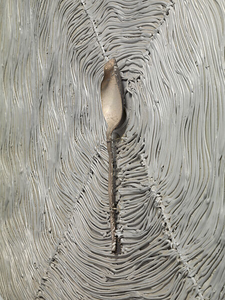 Untitled (Spoon), Lucas Samaras (American (born Greece), Kastoria 1936–2024 New York), Liquid Aluminum and spoon on wood