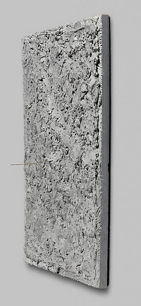 Untitled (Pin), Lucas Samaras (American (born Greece), Kastoria 1936–2024 New York), Sculp-Metal, liquid aluminum, safety pin on wood