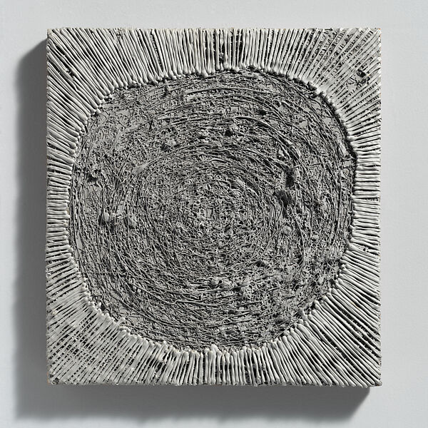 Untitled (Swirl), Lucas Samaras (American (born Greece), Kastoria 1936–2024 New York), Liquid aluminum on wood 