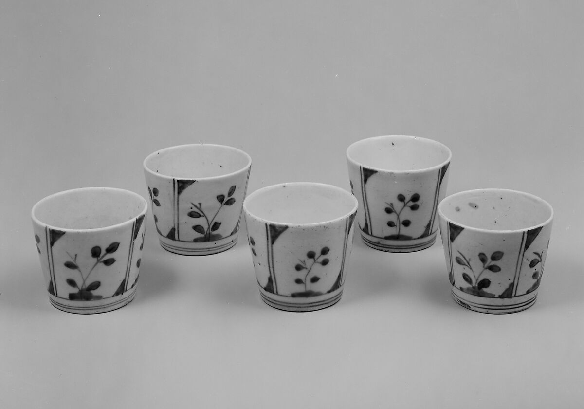 Soba cup, Porcelain with underglaze blue (Hizen ware), Japan 