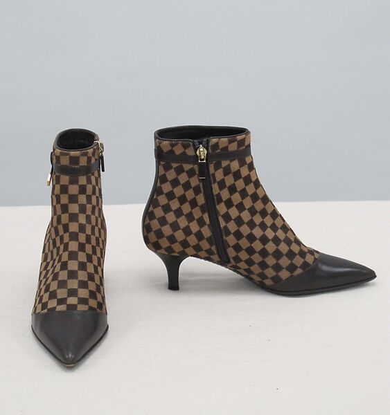 Boots, Louis Vuitton Co. (French, founded 1854), leather, metal, French