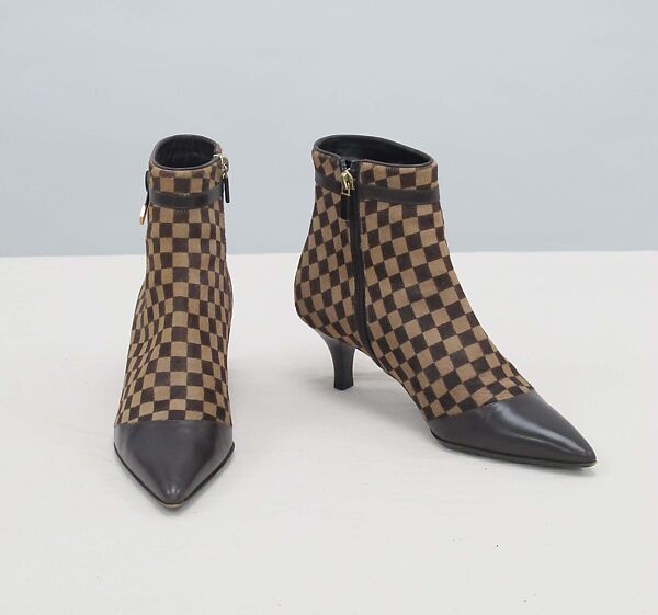 Boots, Louis Vuitton Co. (French, founded 1854), leather, metal, French 