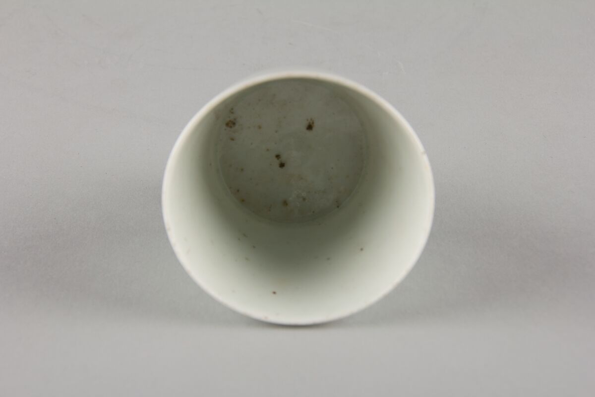 One from a Set of Five Soba Cups with Chrysanthemum Design, Porcelain with underglaze blue (Hizen ware), Japan
